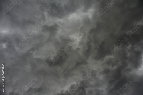 Dark ominous clouds. Dramatic sky.