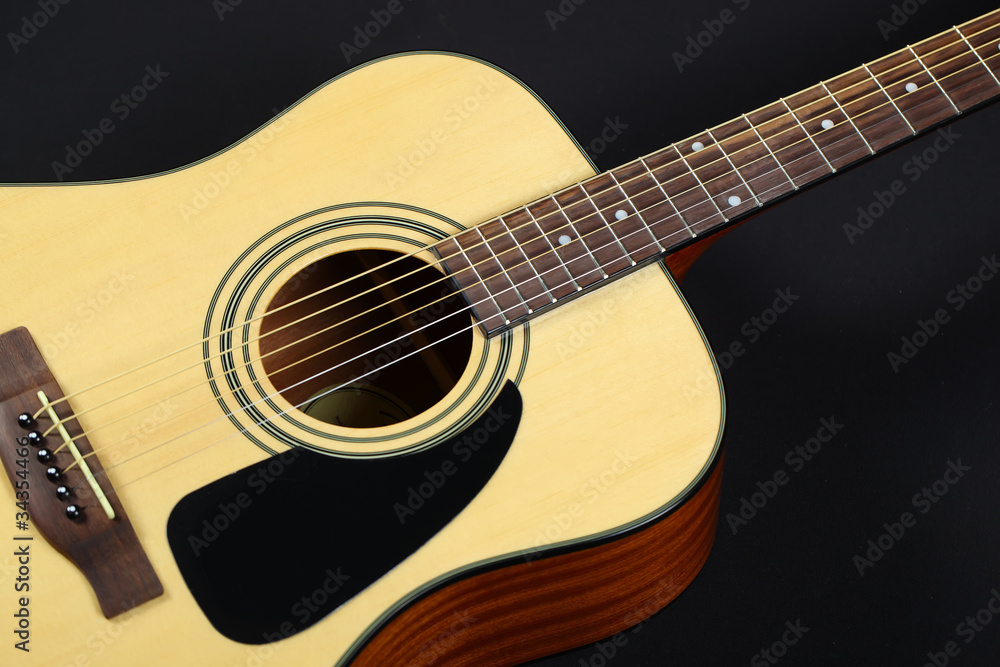 Obraz premium Six-string acoustic guitar