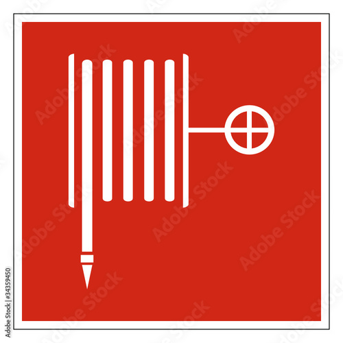 Wandhydrant Löschschlauch Zeichen Symbol Brandschutzzeichen