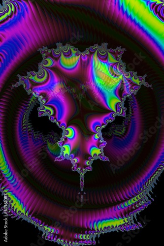 miroir psychédélique abstrait