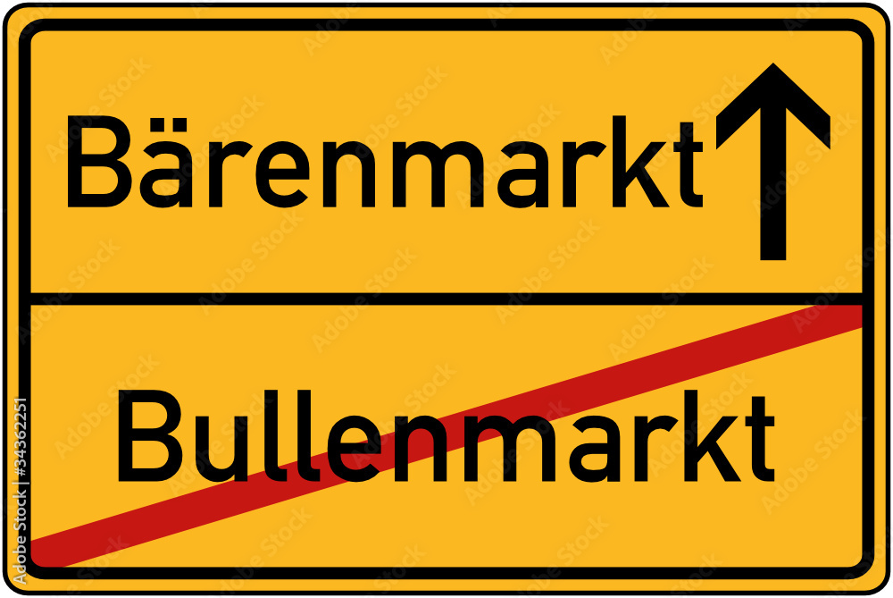 Ortstafel Bullenmarkt und Bärenmarkt Ortstafel Bullenmarkt und Bärenmarkt