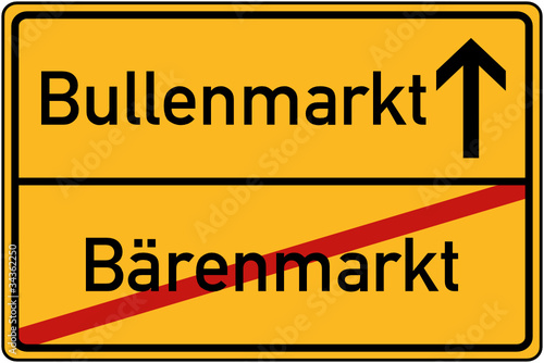 Ortstafel Bärenmarkt und Bullenmarkt