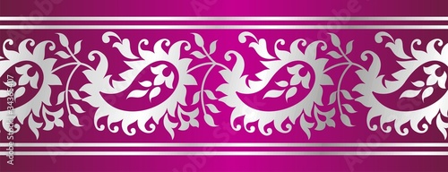Indian paisley border design