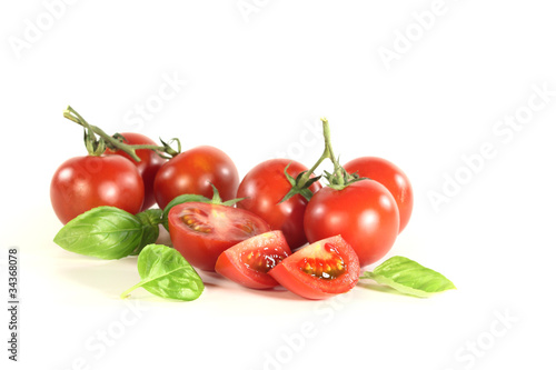 Tomaten und Basilikum