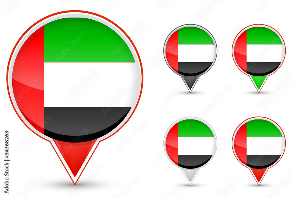 set of Dubai buttons isolated on white background set of Dubai buttons isolated on white background