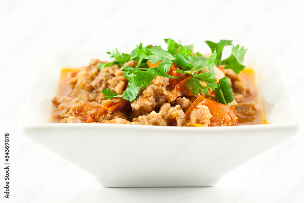 Pork and Tomato Relish , .Northern Thai food Pork and Tomato Relish , .Northern Thai food