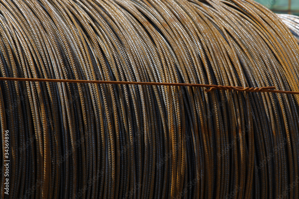 Fototapeta premium steel rebar in a construction site