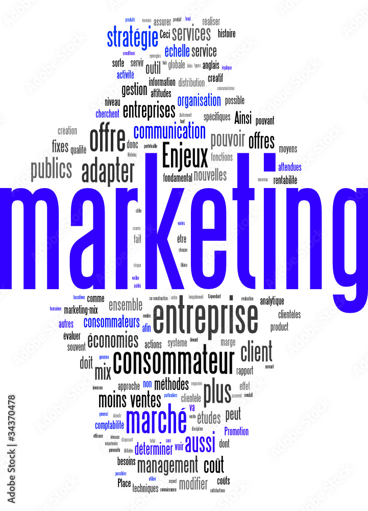 Fototapeta premium Marketing (Mercatique)