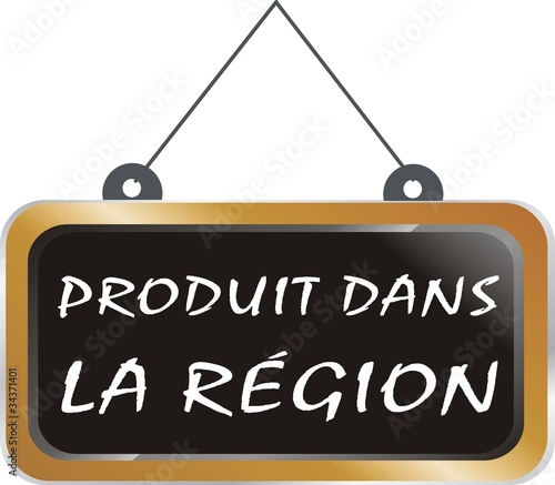 pancarte produit dans la région