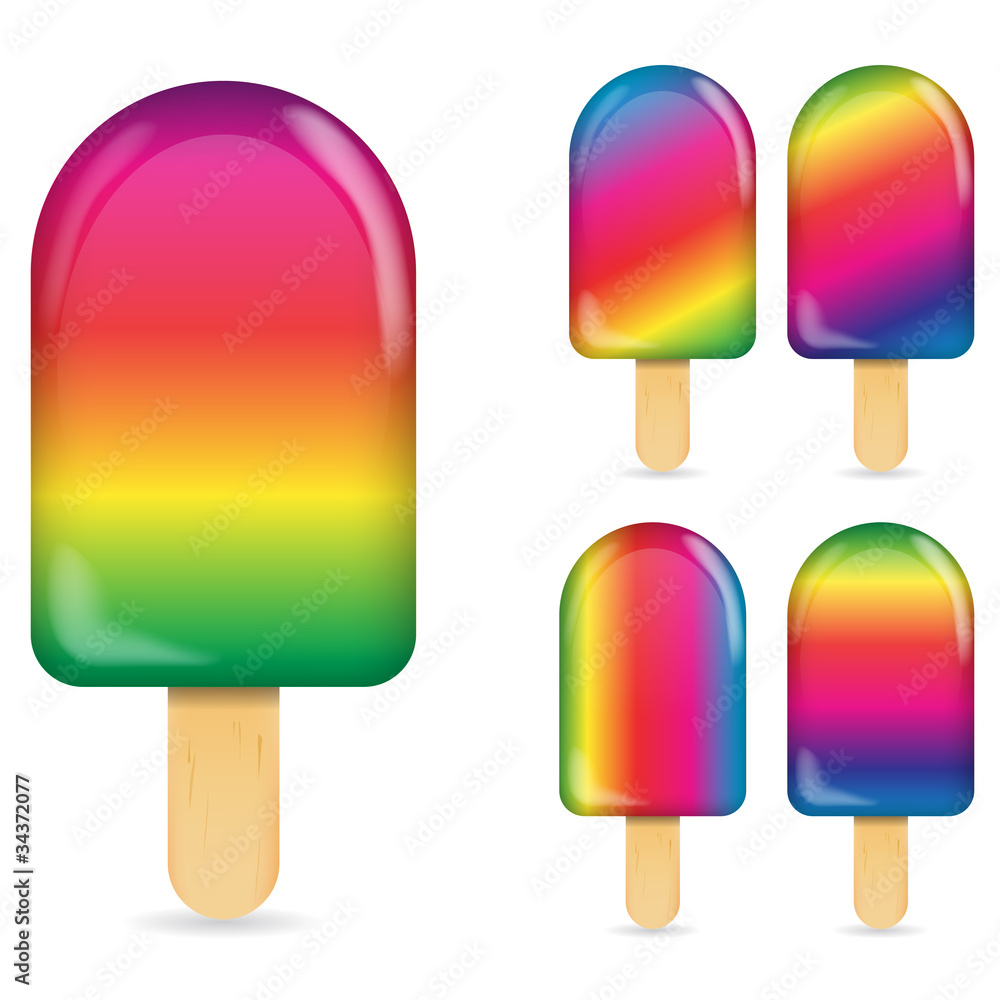 classic soft rainbow ice cream bar or ice pop classic soft rainbow ice cream bar or ice pop