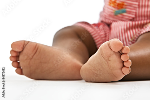 Close-up of feet of Indian baby