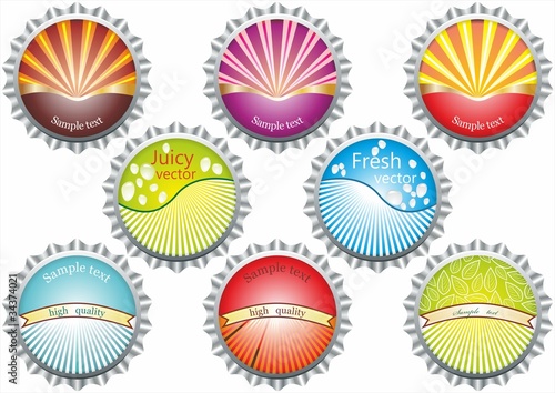 bottle cap illustration with sample text