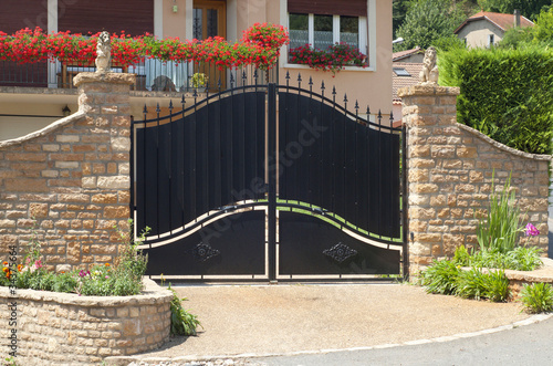 Beautiful gate, entrance to a front yard