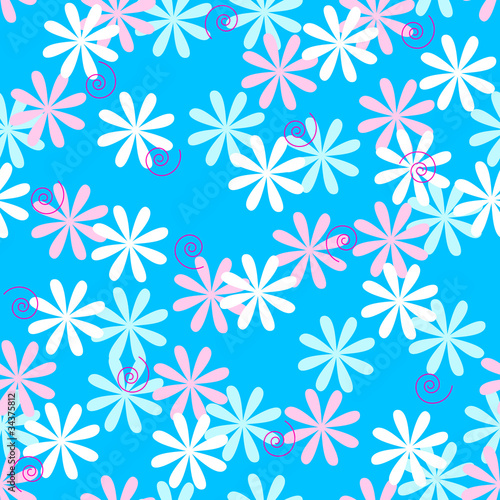Fun seamless flower pattern