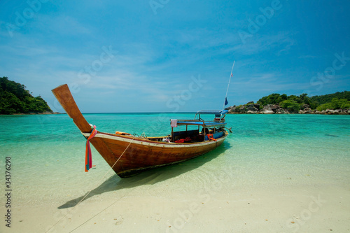 One boat on the sea in Southern of Thailand © witthaya