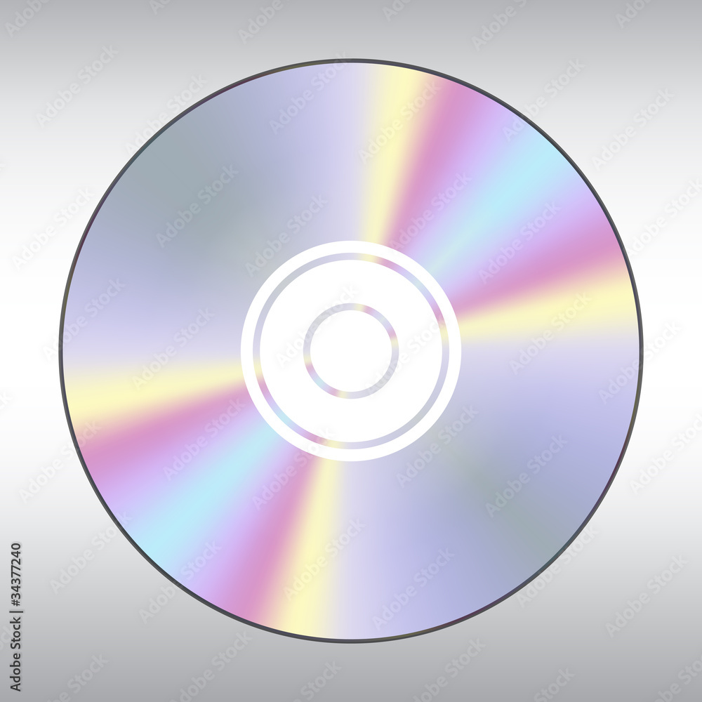 Realistic illustration of CD / DVD. Realistic illustration of CD / DVD.