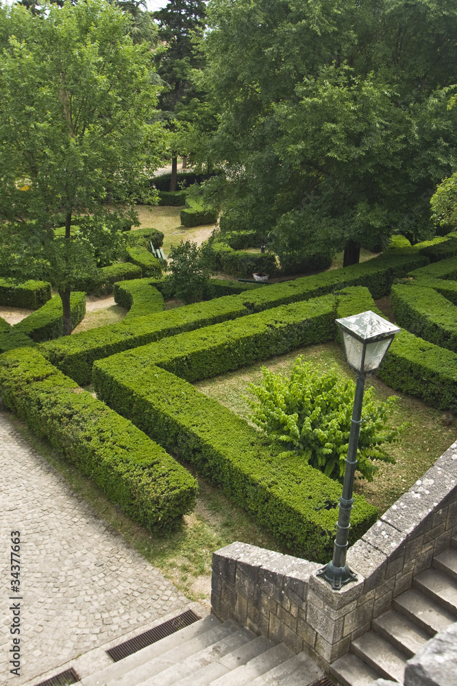 Obraz premium Park with the labyrinth in Drnis