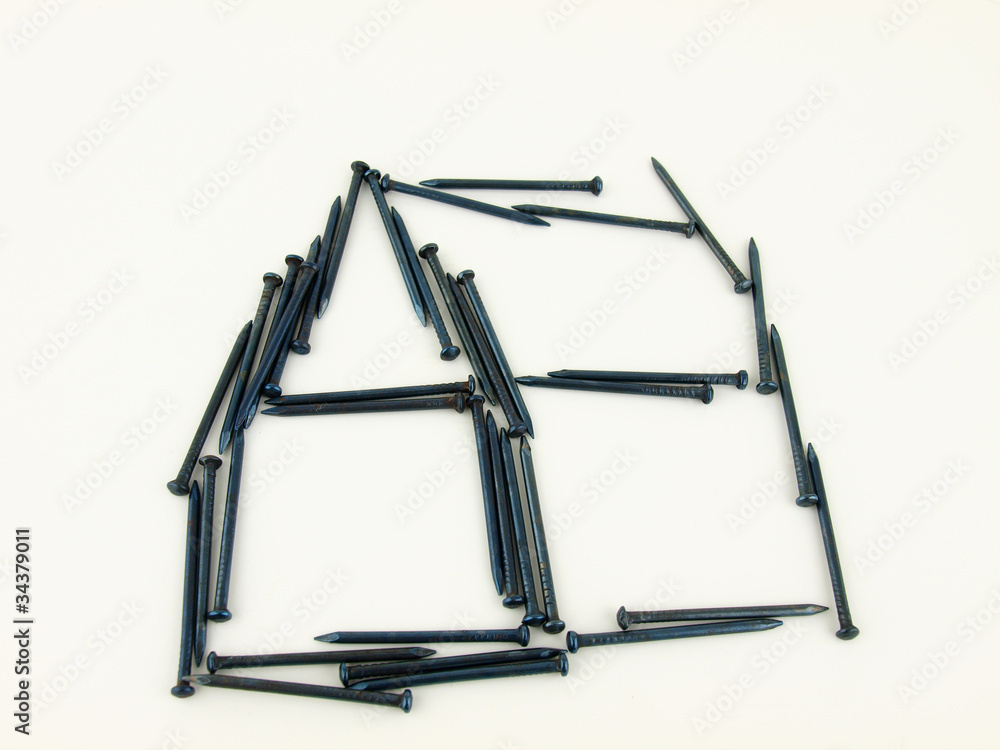 Steel nails construction house Steel nails construction house