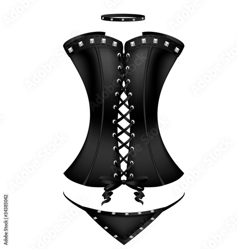Fototapeta black metal corset