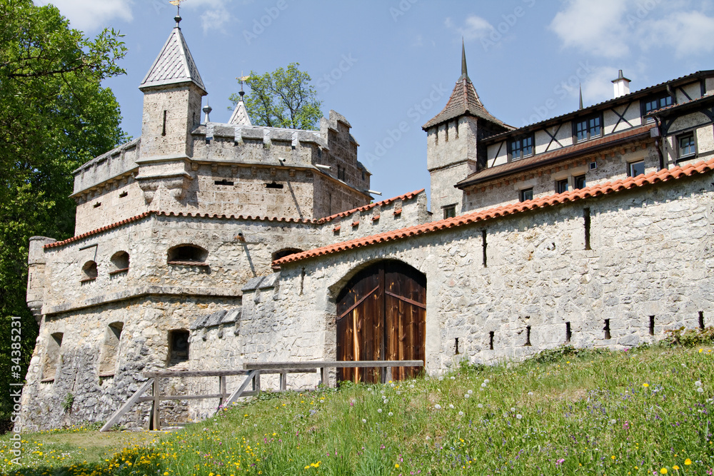 old castle in Lichtenstein in germany, europe