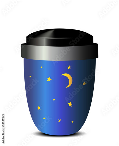 Kinderurne mit Mond und Sterne