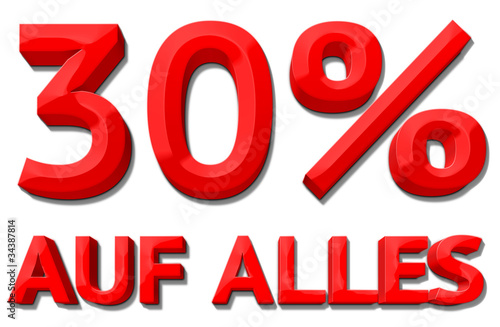30% AUF ALLES RABATT
