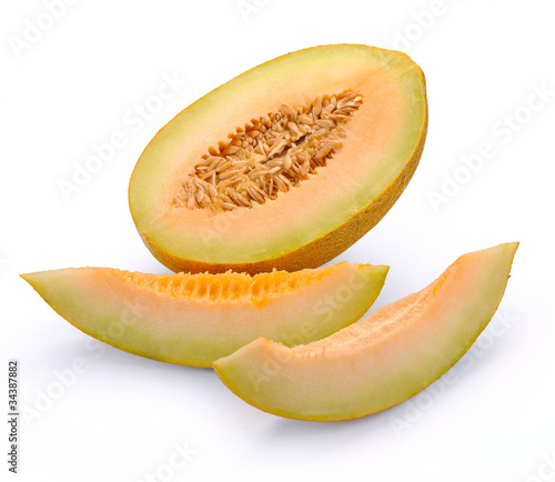 melon with slices