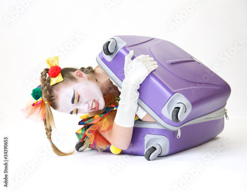 Clown - déguisement - contorsionniste