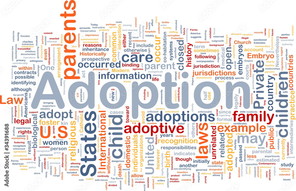 Adoption background concept