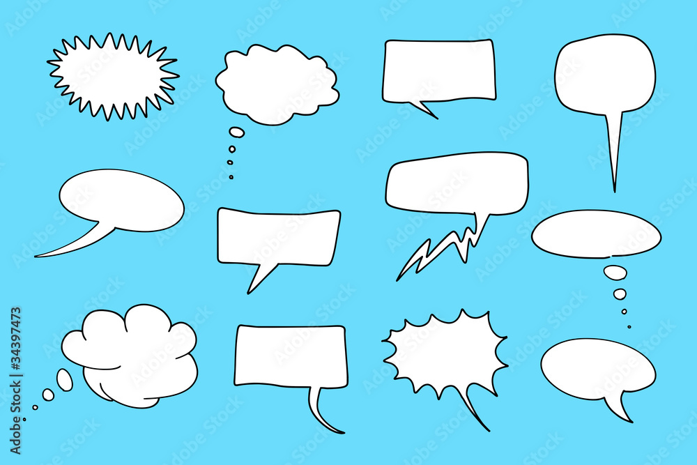 Comic speech illustration set Comic speech illustration set