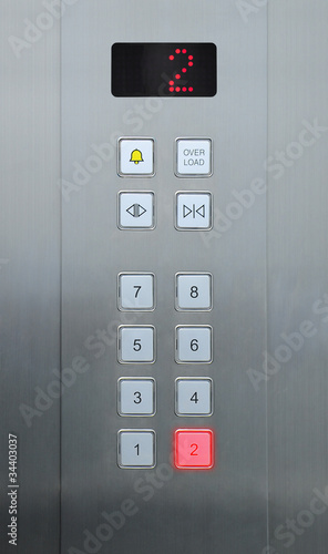 2 floor on elevator buttons