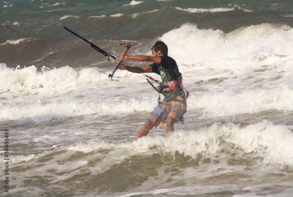 Fototapeta premium kitesurfista y barra