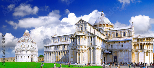 Famous Square of Miracles in Pisa, Italy