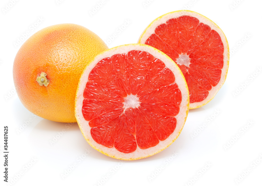 grapefruit on white background grapefruit on white background