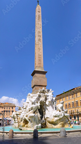 Fountain on Navona square in Rome, Italy