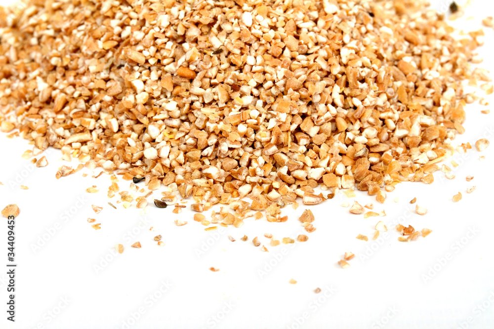 Pile of Pearl Barley isolated on white Pile of Pearl Barley isolated on white