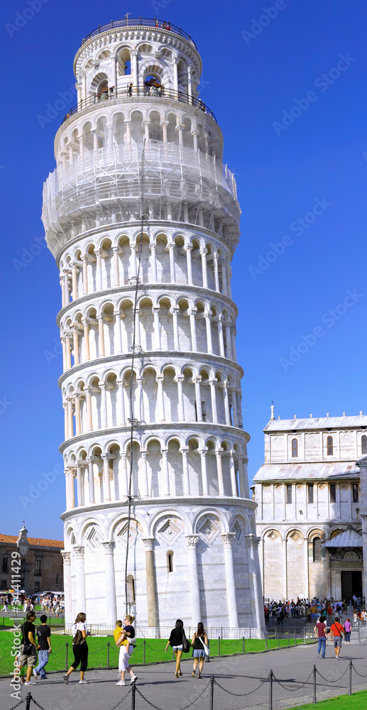 The Famous Leaning tower in Pisa. Italy