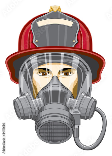 Firefighter with Mask