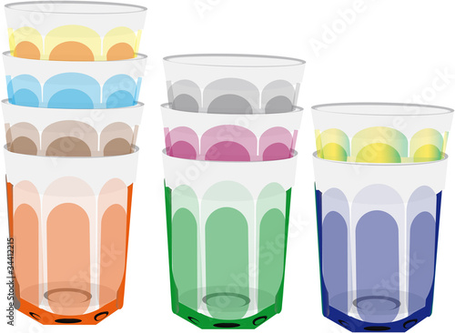 bicchiere colorato