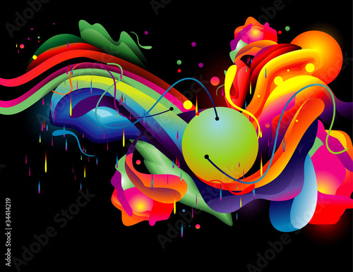 fantasia de colores en vector