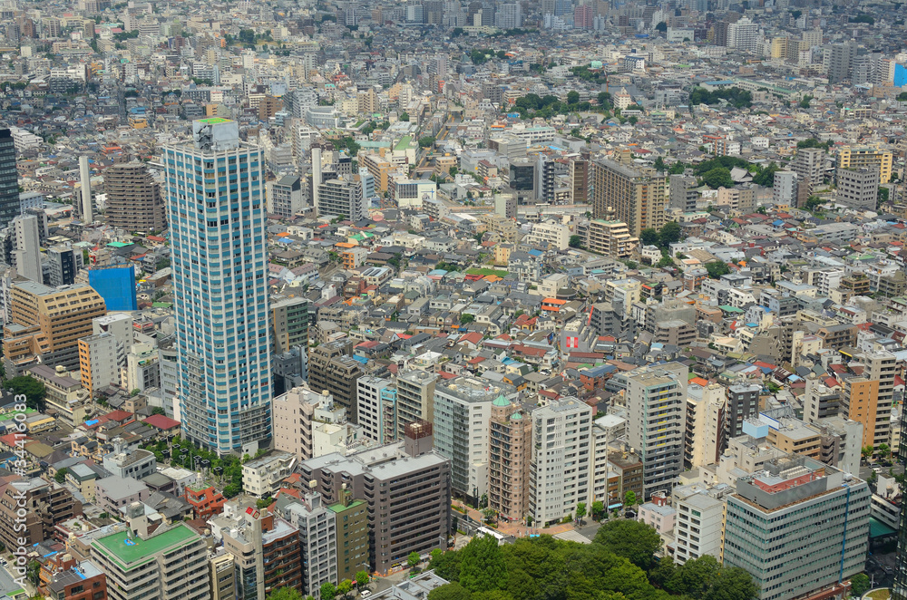 Aerial view of the Tokyo Cityscape at Shinjuku