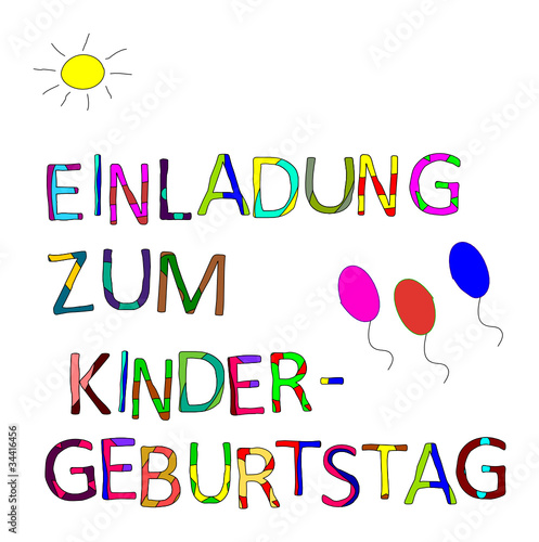 Einladung zum Kindergeburtstag