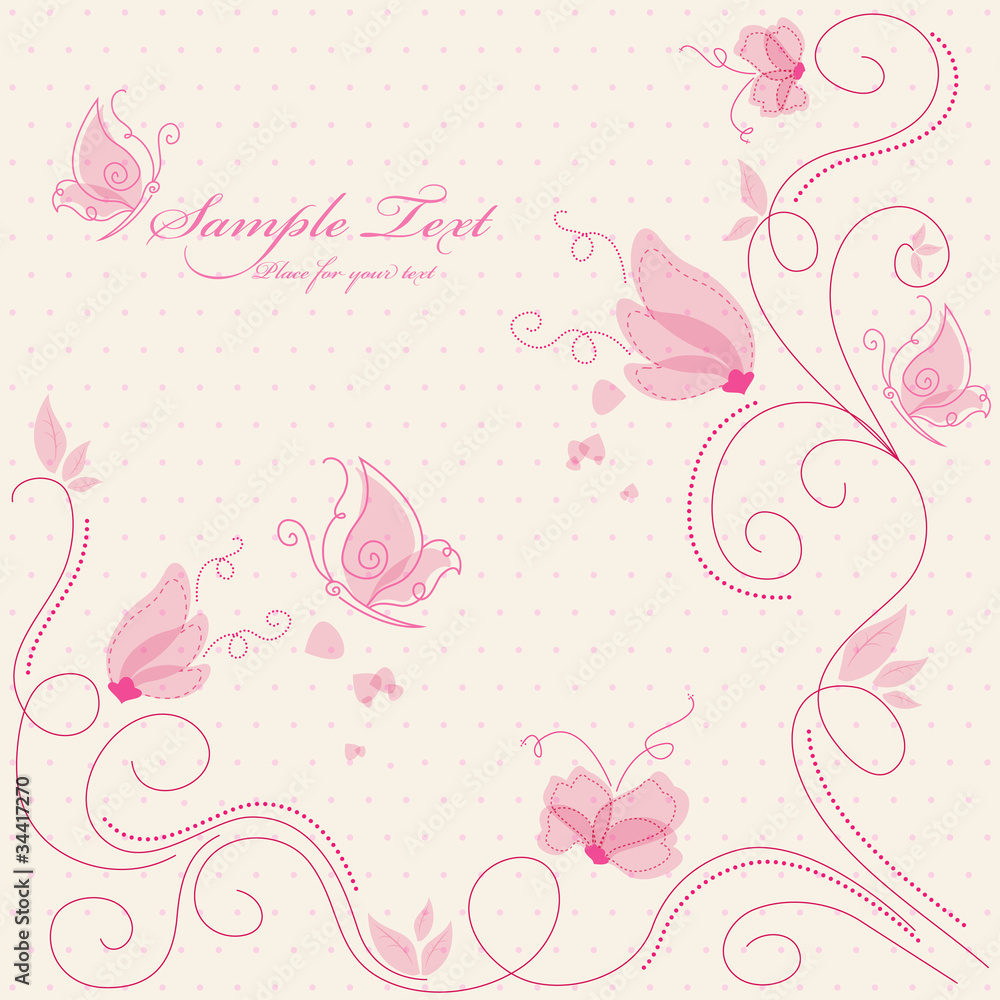 Floral greeting card Floral greeting card