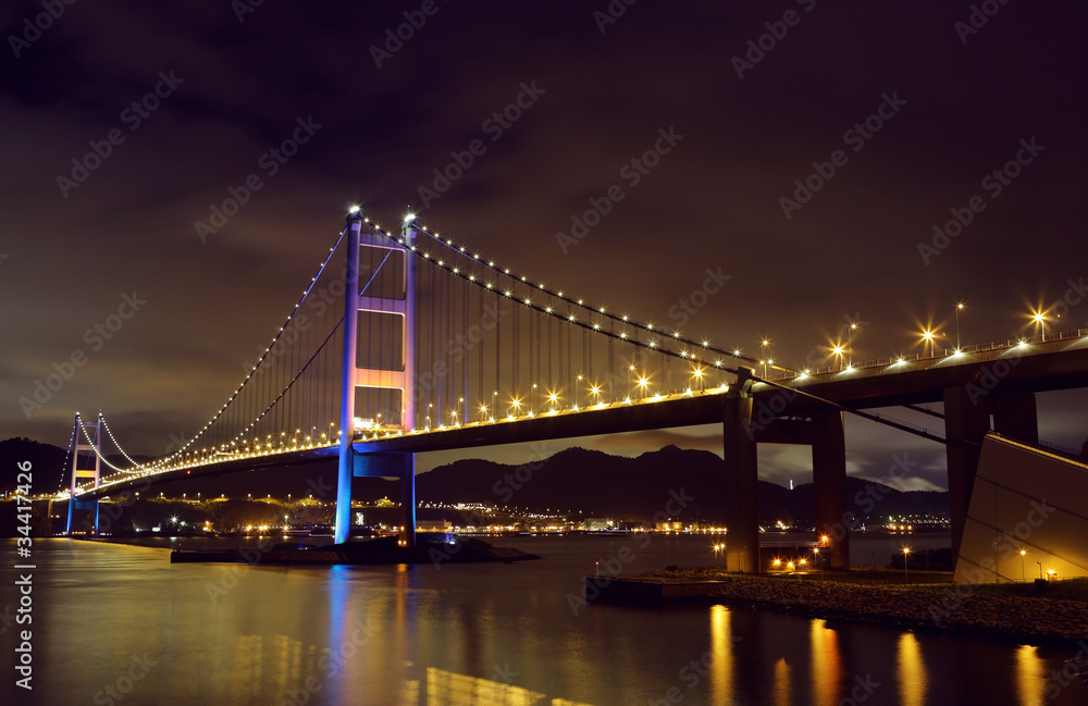 Tsing Ma Bridge night view