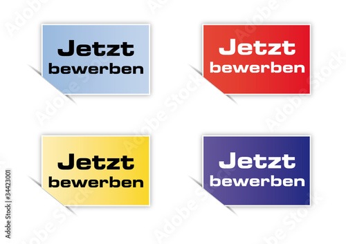 Jetzt bewerben, Vector Karten Set