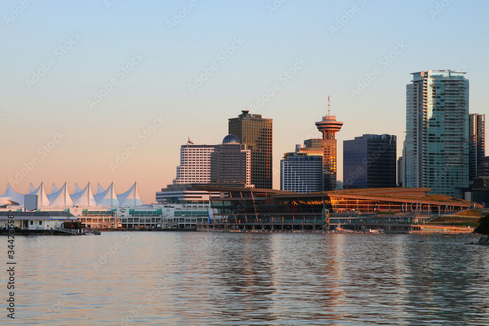 Vancouver evening cityscape