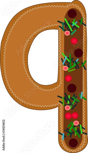 q gingerbread alpahbet photo