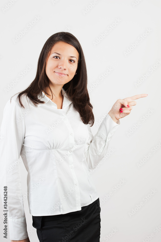Portrait of happy smiling beautiful young cheerful business woma Portrait of happy smiling beautiful young cheerful business woma