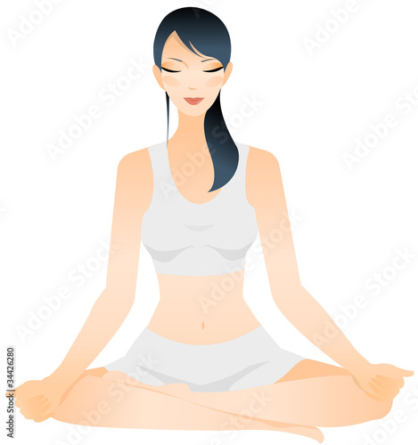 Close-up of woman doing yoga
