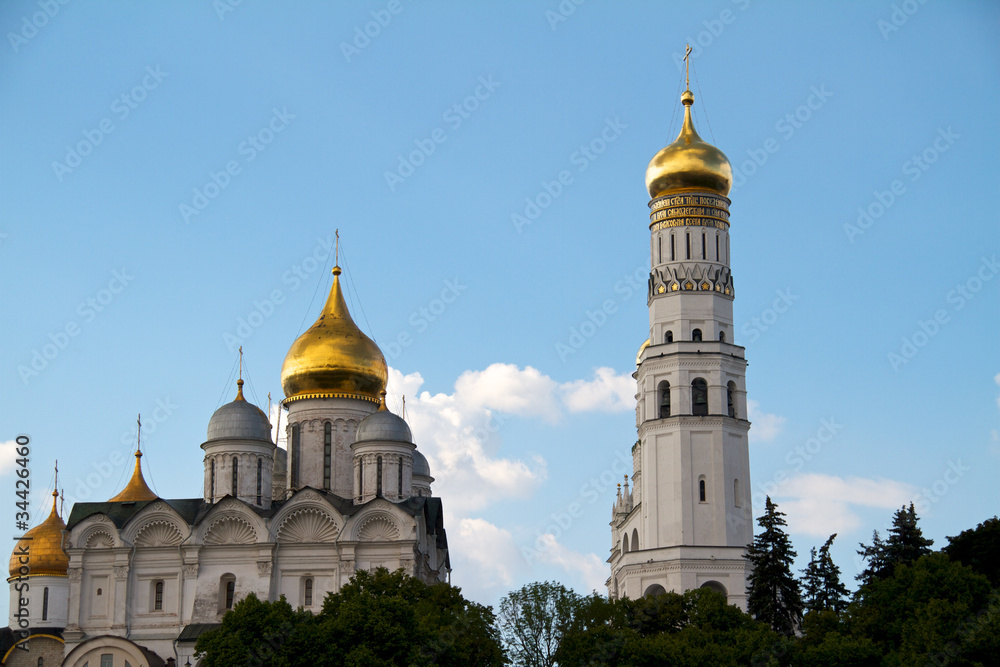 Moscow Kremlin. View on a group of Ortodox churches: Annunciatio